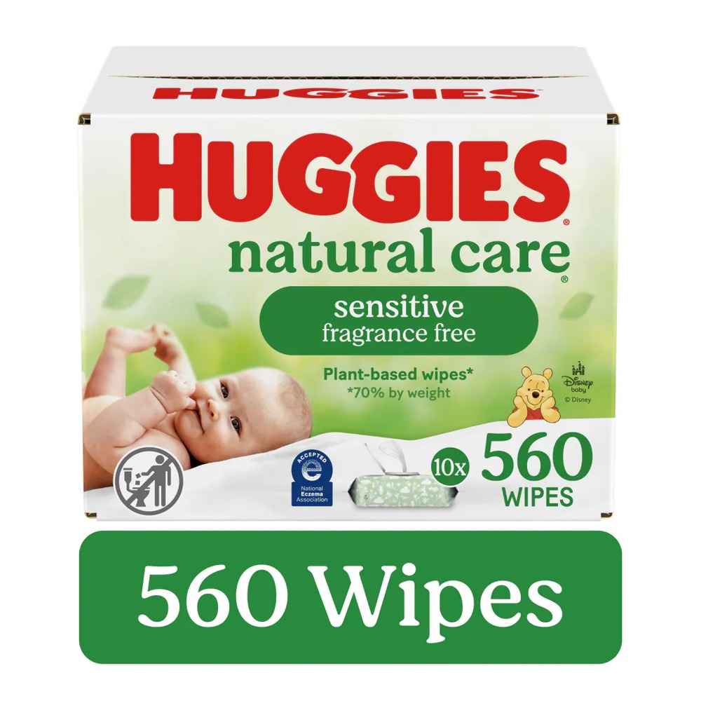 Huggies Natural Care Baby Wipes, Fragrance Free