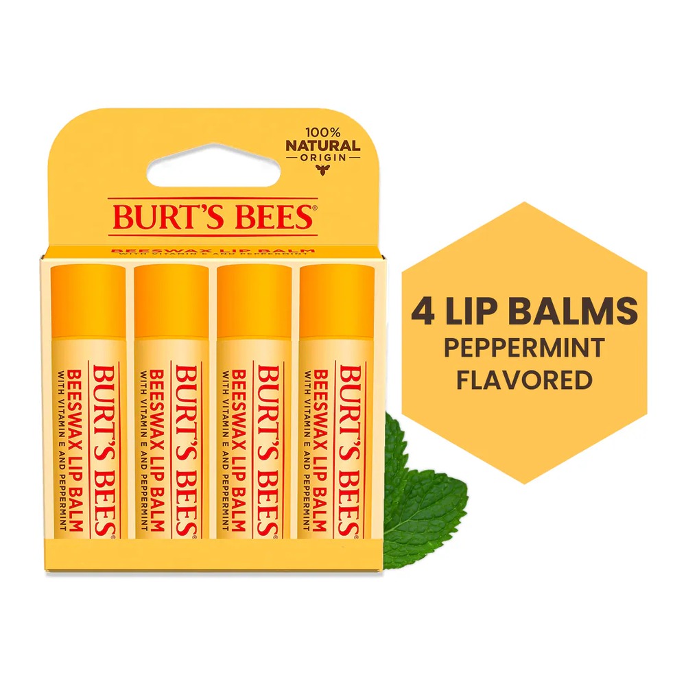 Burt's Bees Beeswax Lip Balm 4-Pack